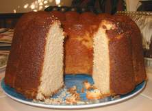 Granny's Pound Cake, still tasty after minor mishap with the oven...