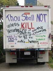 back of produce truck,
 in the d'monquis neighborhood...